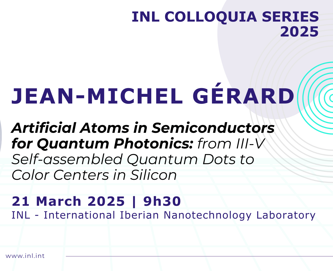 INL Colloquia Series 2025: second event with Jean-Michel Gérard
